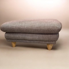 オットマンにもなるスツール 布張りタイプ 幅90cm×奥行65cm×高さ45cmの画像