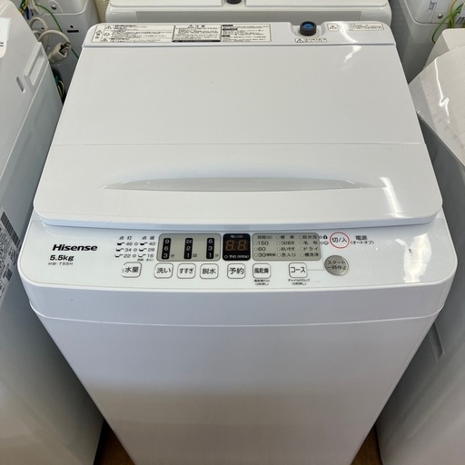 【軽トラ無料貸し出し】　取れに来れる方限定 全自動洗濯機 Hisense