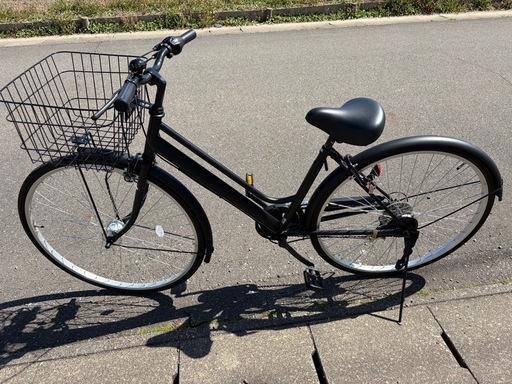 自転車　美品　27インチ　6段変速　オートライト