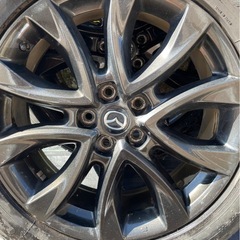 4本セット　MAZDA マツダ 純正 アルミホイール タイヤセット 225/65 R17 ガンメタ　cx5の画像