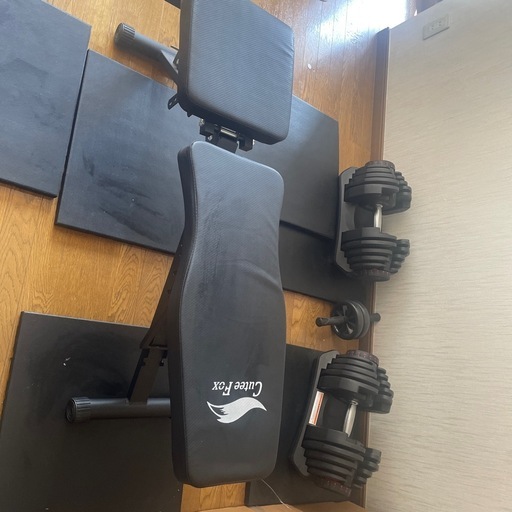 可変式ダンベル2〜40kg✖️2 トレーニングベンチ 床材