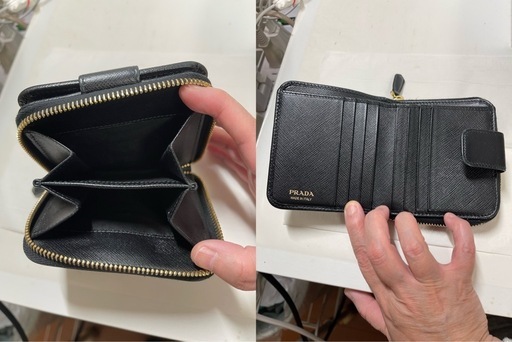 PRADA サフィアーノレザー 二つ折り財布 
