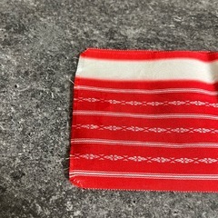 半幅帯　赤白 ストライプ 和装小物 着物の画像