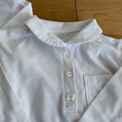 白 ポロシャツ 長袖 130 2点の画像