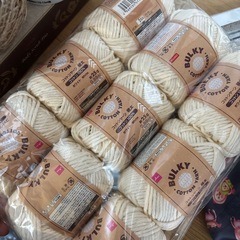 麻ひも　コットンヤーン　編み物の画像