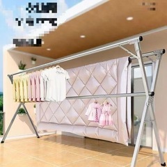 折りたたみ式 伸縮物干しラックの画像