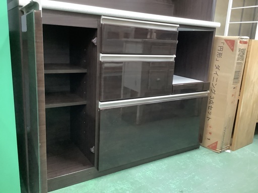 家具ならトレファク吉川店！！   2枚扉レンジボード　ダークブラウン