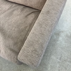 今2603-636 2人掛けソファ ベージュ ファブリックタイプ シミ毛玉有り の画像