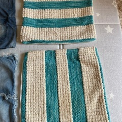 ベイフロー BAYFLOW クッションカバー　ストライプ&デニム オマケ付き‼️の画像