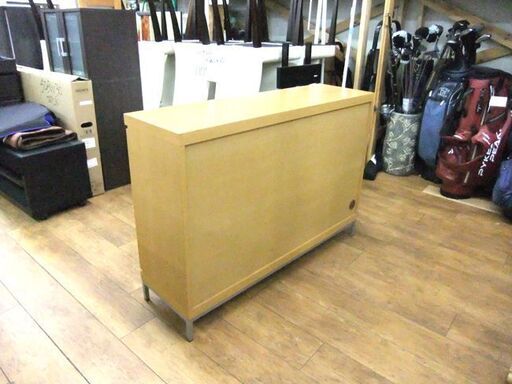 サイドボード 幅120×奥35×高82 収納棚 食器棚 多目的棚 収納家具 札幌市厚別区 厚別店