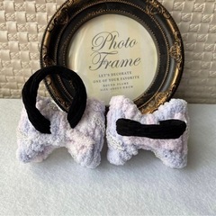 リボン型ヘアゴム　Tの画像