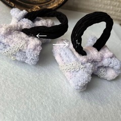 リボン型ヘアゴム　Tの画像