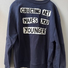 ZARA LUIS VIDAL メッセージトレーナー L ネイビーの画像