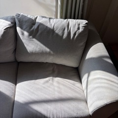 【無料】3人掛け布製ソファ 傷・汚れあり 引取限定/配送可（着払い）の画像