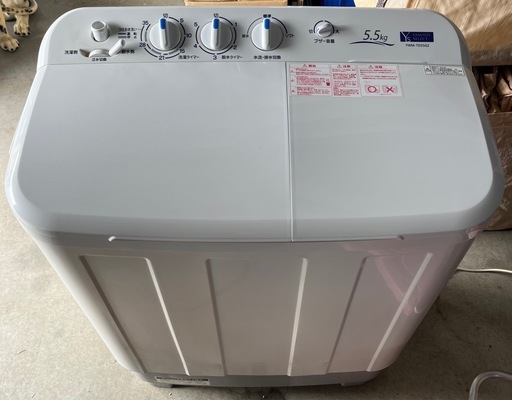 【USED】2021年製　ヤマダセレクト　二層式電気洗濯機　YWM-TD55G2 洗濯容量5.5kg