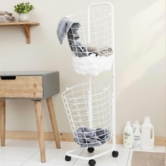 【無料】2段ランドリーバスケット 本日15:30までの画像