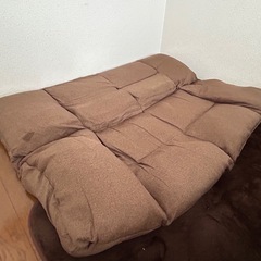 【お取引決まりました】2人掛けリクライニングローソファの画像