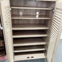 【ドリーム池田】シューズラック　ライトブラウン　美品【47210】の画像