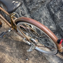 子供　自転車　カーキ　　22インチの画像
