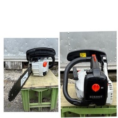 実動　KIORITZ　共立　エンジン　チェンソー　ECHO ECS300T　エンジンチェンソー　ガイドバー約35ｃｍ　26.9cc 木工　大工の画像