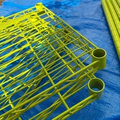 No.251スチールラック　中古品　ライトグリーンの画像