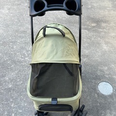ペットカート　折りたたみ　モスグリーン　小型犬　の画像