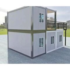 ユニットハウス プレハブ 屋上付きハウス テラス 事務所 店舗 倉庫物置 組み立て式 ガラス 連結可能 屋上デッキ 仮設住宅 仮設スーパーハウス コンテナハウスの画像