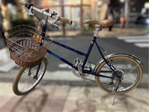 自転車 ミニベロ カゴ付 20インチ 外装6段変速 Vブレーキ mimosa(ミモザ) cyma