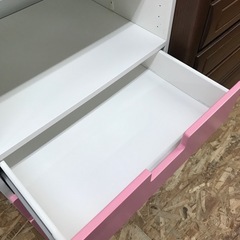 ジャングルジャングル貝塚店　IKEA 収納ラック　ホワイト／ピンク　かわいい　貝塚市　二色浜　リサイクルショップの画像