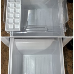 【🐤買取市場 1年保証】S127 ⭐ 2023年製の高年式！ SHARP ❘ シャープ 2ドア冷蔵庫 (152L・両開き）SJ-D15K-W ⭐ 動作確認済 ⭐ クリーニング済の画像