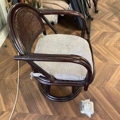 1275ラタン風1人掛けチェアの画像