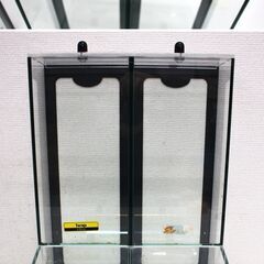 ≪ZS843ジ-③≫ コーヒー豆 ガラスケース/ショーケース 2個セット カフェ/店舗什器　ディスプレイ 昭和レトロ 現状品の画像