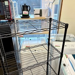 スチールラック ブラック メタルラック  中古  家具 収納棚  の画像