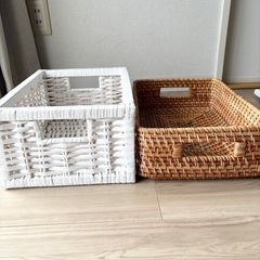 収納バスケット まとめ売り IKEA・ニトリ かごセットの画像