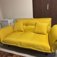 ソファ 2人掛け　オットマン付きの画像