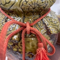 【ドリーム池田店♪ジモティ割対象】 縁起物 白蛇 打出の小槌 置物 【01351】の画像