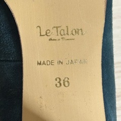 Le talon ブルー　スエード生地　38の画像