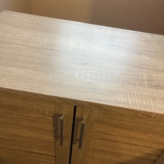 【不二貿易】ルーバーシューズボックス（木目調キャビネット）の画像