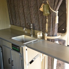 コースターキャンピングカー！豪華装備！の画像