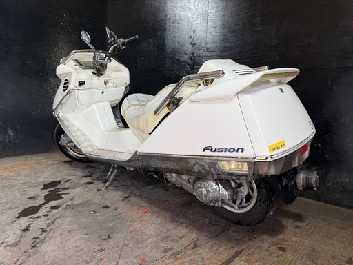 ★支払総額4.6万円★関東圏内即日配送可能！ 全車走行テスト済み！ ホンダ フュージョンX 白 MF02 バッテリー新品！ クリアテール！ アルミステップ！ タンデムバー！ 社外ヘッドライト！ 社外マフラー！
