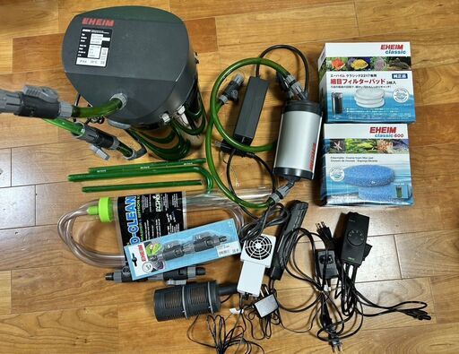 美品☆大型水槽セット GEX 90×45×45｜総額7万円相当｜Eheimポンプ・LEDライト・カスタム水槽台・バックスクリーンなど