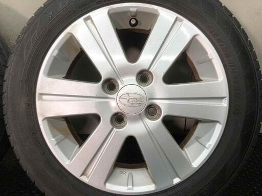 【DL EC204 155/65R14】夏タイヤ【スバル ステラ 純正ホイール 14インチ 4.5J4HPCD100+45】21年製 バリ溝 シフォン/プレオ/R2にも (STD217)
