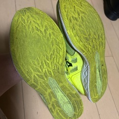 ミズノスニーカー27cm(靴底なし)蛍光黄色の画像