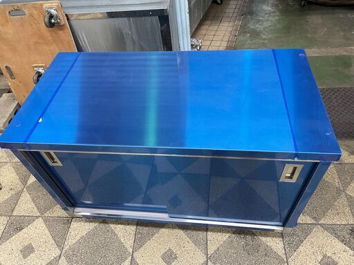 【未使用】 業務用両面引戸付調理台　W1200*600*800　（D600/アイランド仕様）