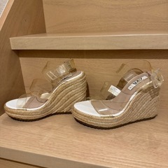 ZARA ウェッジソールサンダル　約24センチの画像