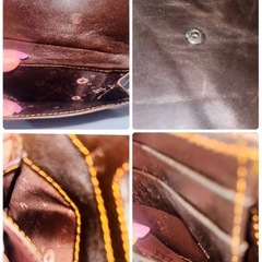 BLUE MOUNT 本革 二つ折り財布 ブラウン メンズ 未使用 保管 傷ありの画像