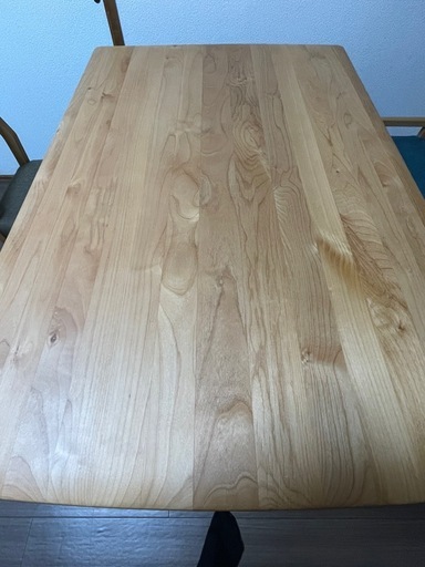 値下【ニトリ】ダイニングテーブルセット 4点 アルダー材 120cm