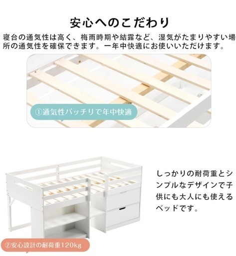 【価格交渉応じます】ロフトベッド