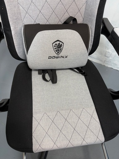 05番未使用品 組立済み Dowinx ゲーミングチェア ファブリック 通気性 幅広座面 オフィスチェア デスクチェア オットマン付き
