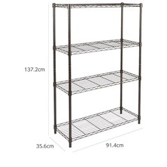 【もっつ様専用】Amazonベーシック スチールラック 4段 メタルラック 幅91cmの画像